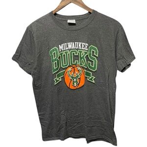 Milwaukee Bucks NBA basketball team short sleeve crewneck casual sports T-Shirt